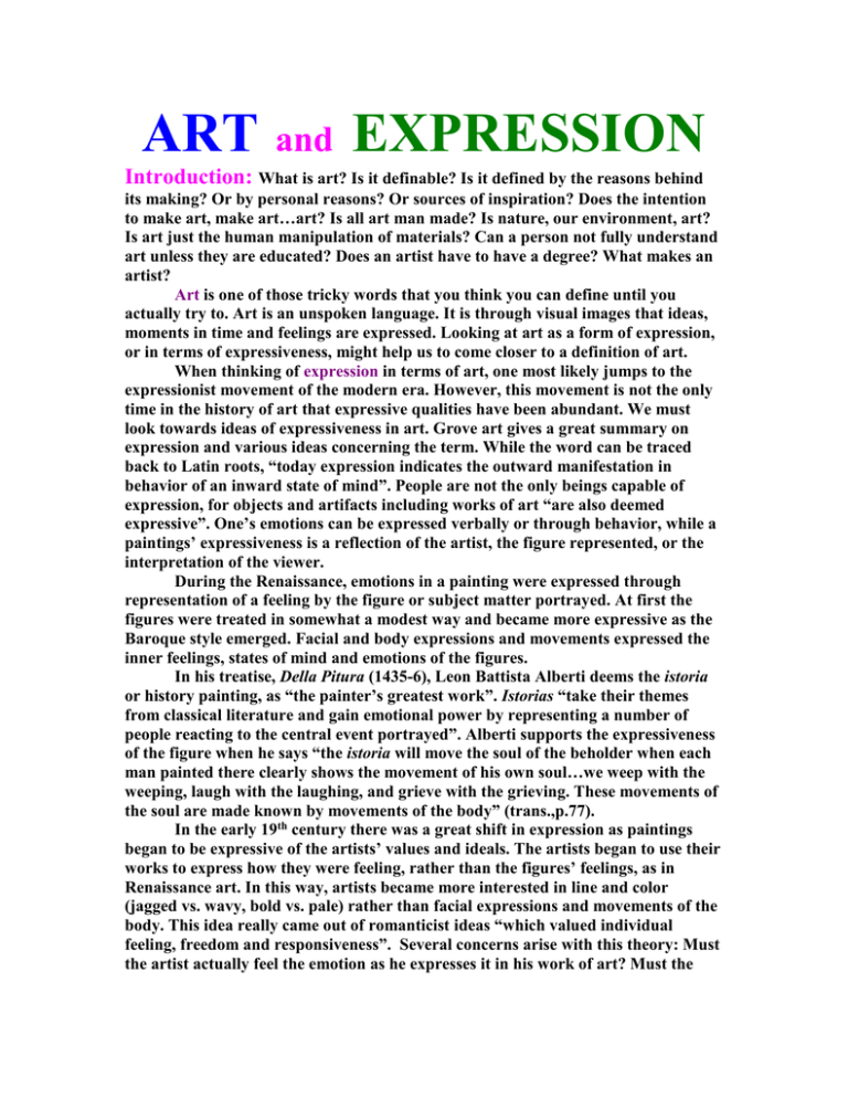 art is an expression essay