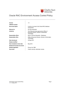 Oracle RAC Environment Access Control Policy