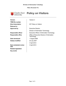 Visitors to CSU Policy