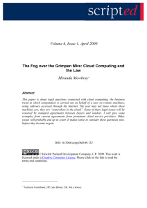 Cloud Computing and the Law