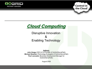 Cloud Computing (Control in the Cloud)