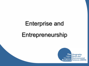 Enterprise and Entrepreneurship