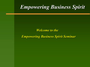 Empowering Business Spirit