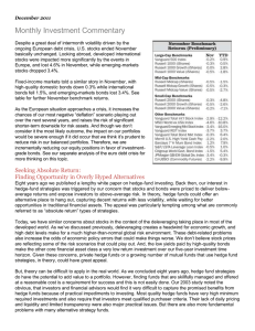 Monthly Investment Commentary