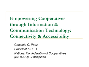 Empowering Cooperatives through Information Communication Technology
