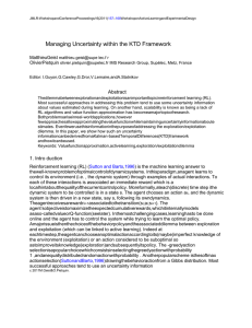 Managing Uncertainty within the KTD Framework