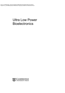 Ultra Low Power Bioelectronics
