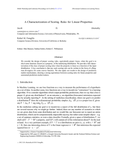 A Characterization of Scoring Rules for Linear Properties