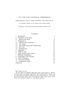 ACC FOR LOG CANONICAL THRESHOLDS