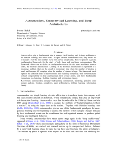 Autoencoders, Unsupervised Learning, and Deep