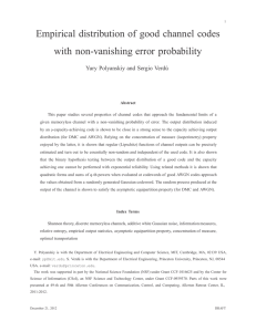 Empirical distribution of good channel codes with non-vanishing error probability
