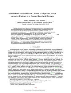 Autonomous Guidance and Control of Airplanes under Actuator Failures and Severe Structural Damage