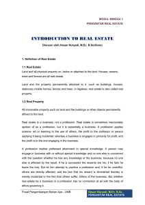 INTRODUCTION TO REAL ESTATE