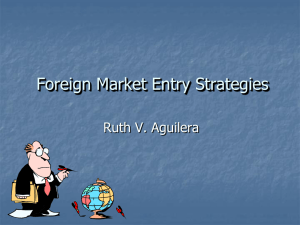 Foreign Market Entry Strategies