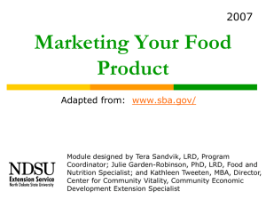 Marketing Your Food Product