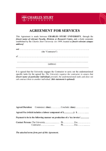 Contractor - Agreement for Services form