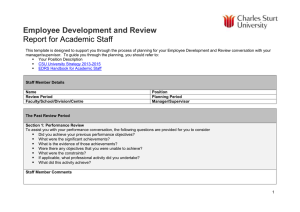 Reporting form for Academic Employees
