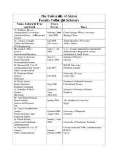 Faculty Fulbright Scholars