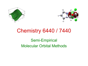 Semi-Empirical Molecular Orbital Methods