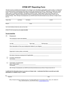 STEM OPT Reporting Form