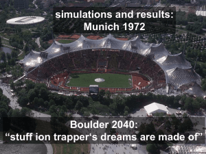 simulations and results: Munich 1972 Boulder 2040: