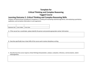 Critical Thinking Template