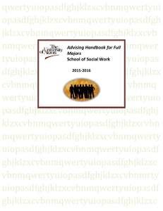 Advising Handbook for Full Major Social Work