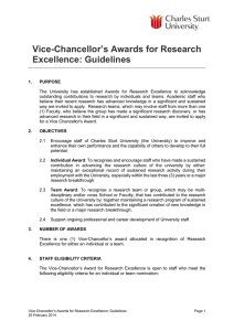 To recognise and encourage staff who have made a sustained contribution in advancing the research culture of the university