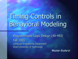 Timing Control in Behavioral Modeling