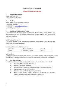 LAWS406-14B Maori Land Law