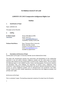 LAWS555-15C Comparative Indigenous Rights