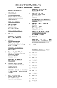 Shivaji University's Senate Members List