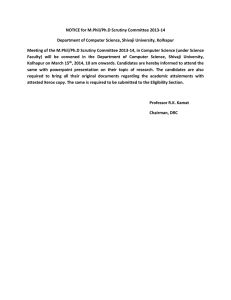NOTICE for M.Phil/Ph.D Scrutiny Committee 2013-14