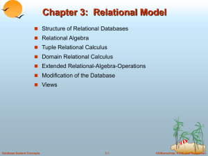 Chapter 3:  Relational Model