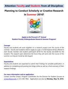 Summer 2016 Program Information