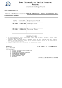 {Examinations Department} Result BS DCP Semester-I Repeat Examination 2015.