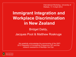 Immigrant integration and workplace discrimination in New Zealand