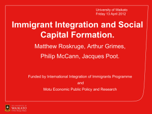 Immigrant integration and social capital formation