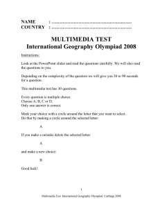 Multimedia Test Questions