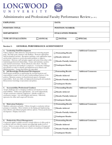 A/P Faculty Performance Review