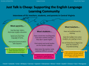 Just Talk is Cheap: Supporting the English Language Learning Community