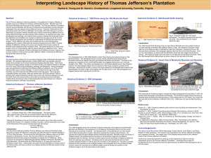 Interpreting Landscape History of Thomas Jefferson's Plantation