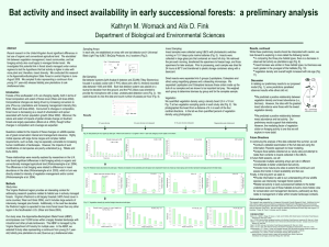 Bat activity and insect availability in early successional forests: a preliminary analysis