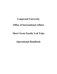 Faculty-Led Programs Emergency Operations Handbook