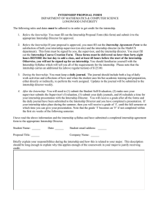 Internship Proposal Form