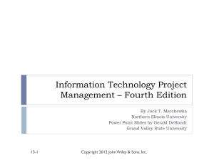 Information Technology Project Management – Fourth Edition