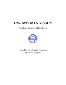 SPED 690 Graduate Internship Handbook
