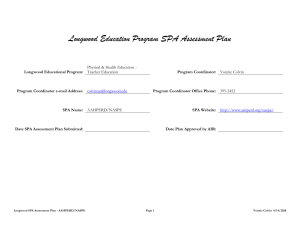 Longwood Education Program SPA Assessment Plan