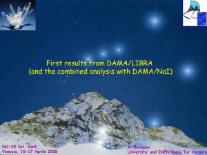 First results from DAMA/LIBRA (and the combined analysis with DAMA/NaI) R. Bernabei