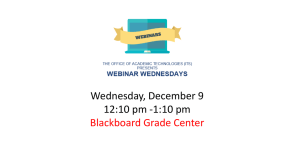 Blackboard Grade Center - PPT